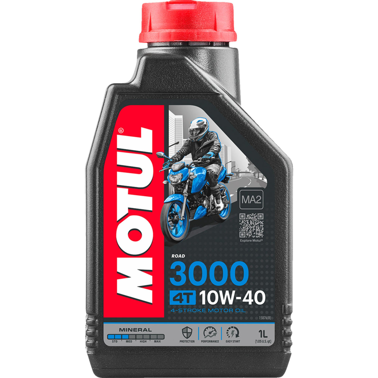 MOTUL MOT30 107672 3000 Mineral 4T Engine Oil 10w-40 - 1l