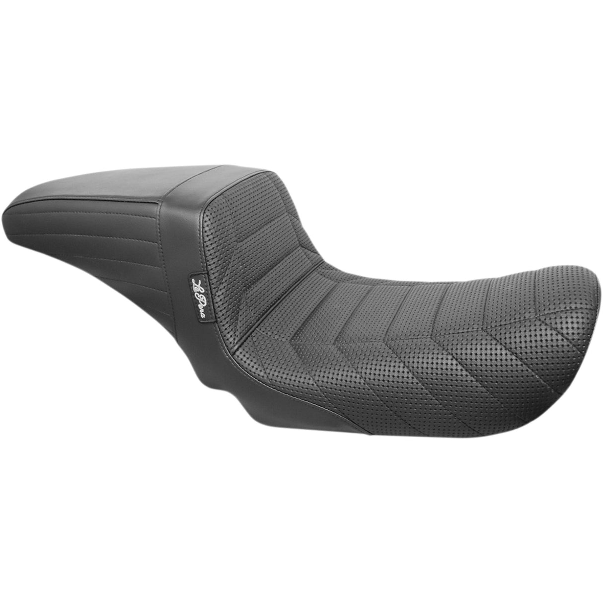 LePera Kickflip Seat — Flat Track Stitch Black - LK-591TRKPT For Harley Motorcycles 2006-2017