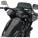 FAT Baggers INC. 1-1/4" EZ Install Round Top Handlebar 8" Black - 903008-B For Harley Softail Low Rider 2018-2023