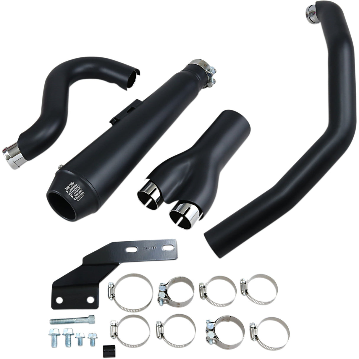 Cobra El Diablo 2-Into-1 Exhaust System - 6483B For Harley Softail 2012-2017