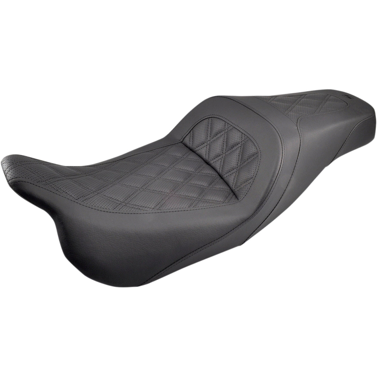 Saddlemen Slim Lattice Stitched Seat Black Lattice Stitch - 808-07B-162 For Harley Touring 2008-2025