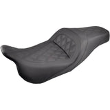 Saddlemen Slim Lattice Stitched Seat Black Lattice Stitch - 808-07B-162 For Harley Touring 2008-2025