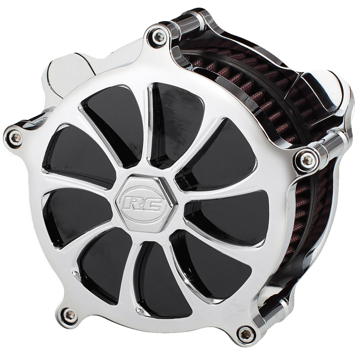 Rc Components Airstrike Revolt Air Cleaner - AC-02C-124C For Harley Motorcycles 1993-2017