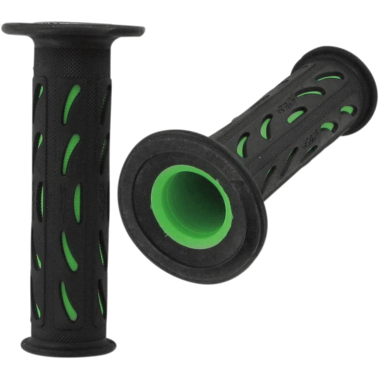 PRO GRIP PG-724BKGN PA0724OEVE02 724 Dual Density Sportbike Grips Grips - 724 - Open Ends - Black/Green