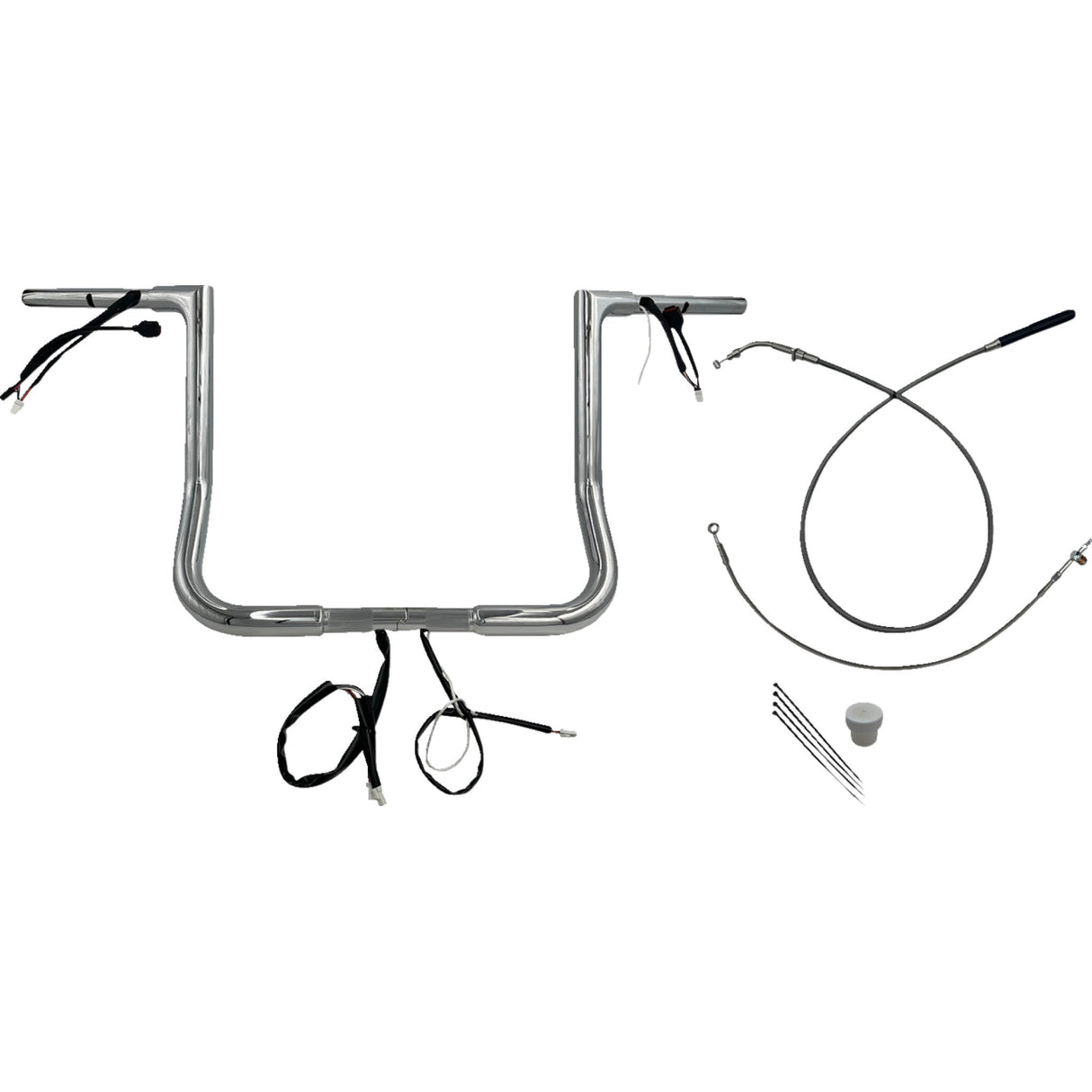 FAT Baggers INC. 1-1/4" EZ Install Flat Top Handlebar 14" Chrome - 749014 For Harley Street Glide 2023-2026