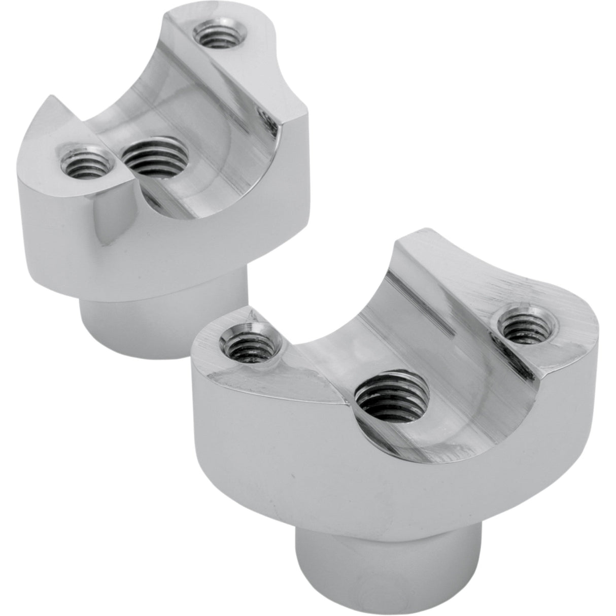 DRAG SPECIALTIES 0602-0398 Forged Aluminum Handlebar Risers straight - 1.7" - chrome