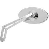 PRO-ONE PERF.MFG. 1901-0008 102310 Billet Aluminum Mirror Mirror - Weekend Warrior - Side View - Cut-Out - Oval - Chrome - Left