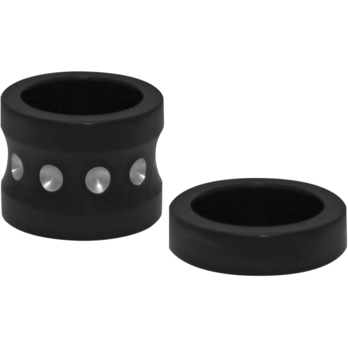 COVINGTONS 0222-0142 C0015-B Front Axle Spacer - Axle Spacers - Dimpled - Black - with ABS - Pair