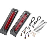 Ciro Filler Panel Tail Lights Red Lens Black - 42053 For Harley Touring 2023-2026