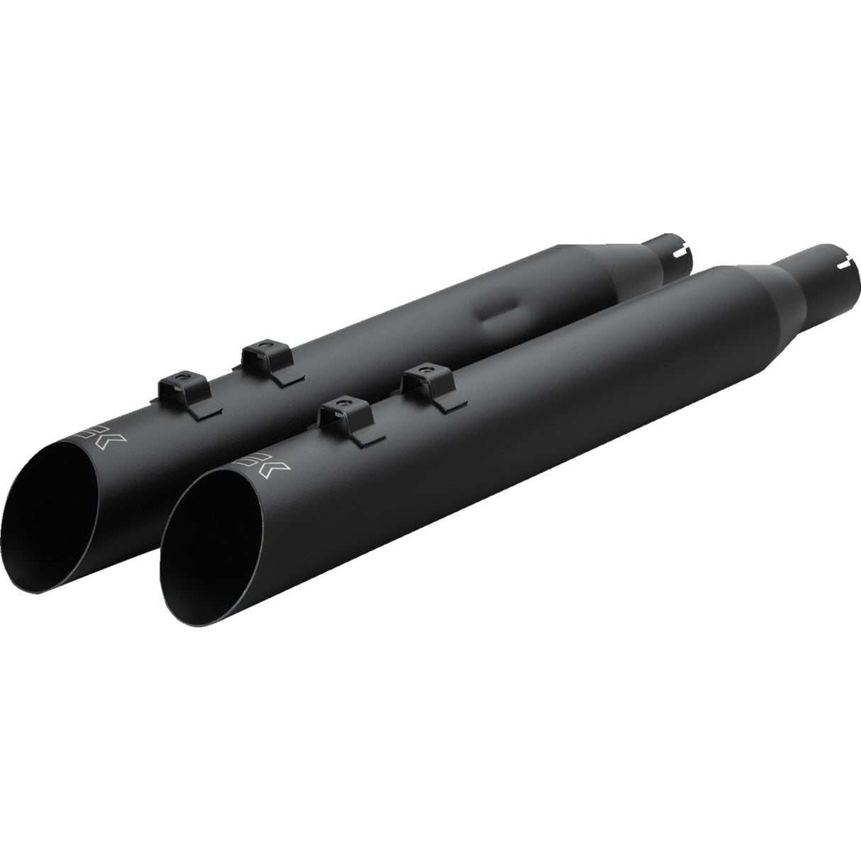 Khrome Werks HP-Plus® Slip-On Mufflers Slash-Up 4"- M8 Black - 40FSL-1011-BLK For Harley Touring 2017-2026