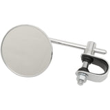 Emgo 3" Chrome Stamped Mirror Side View Round Chrome 4" Stem Left Right Each - 20-06814