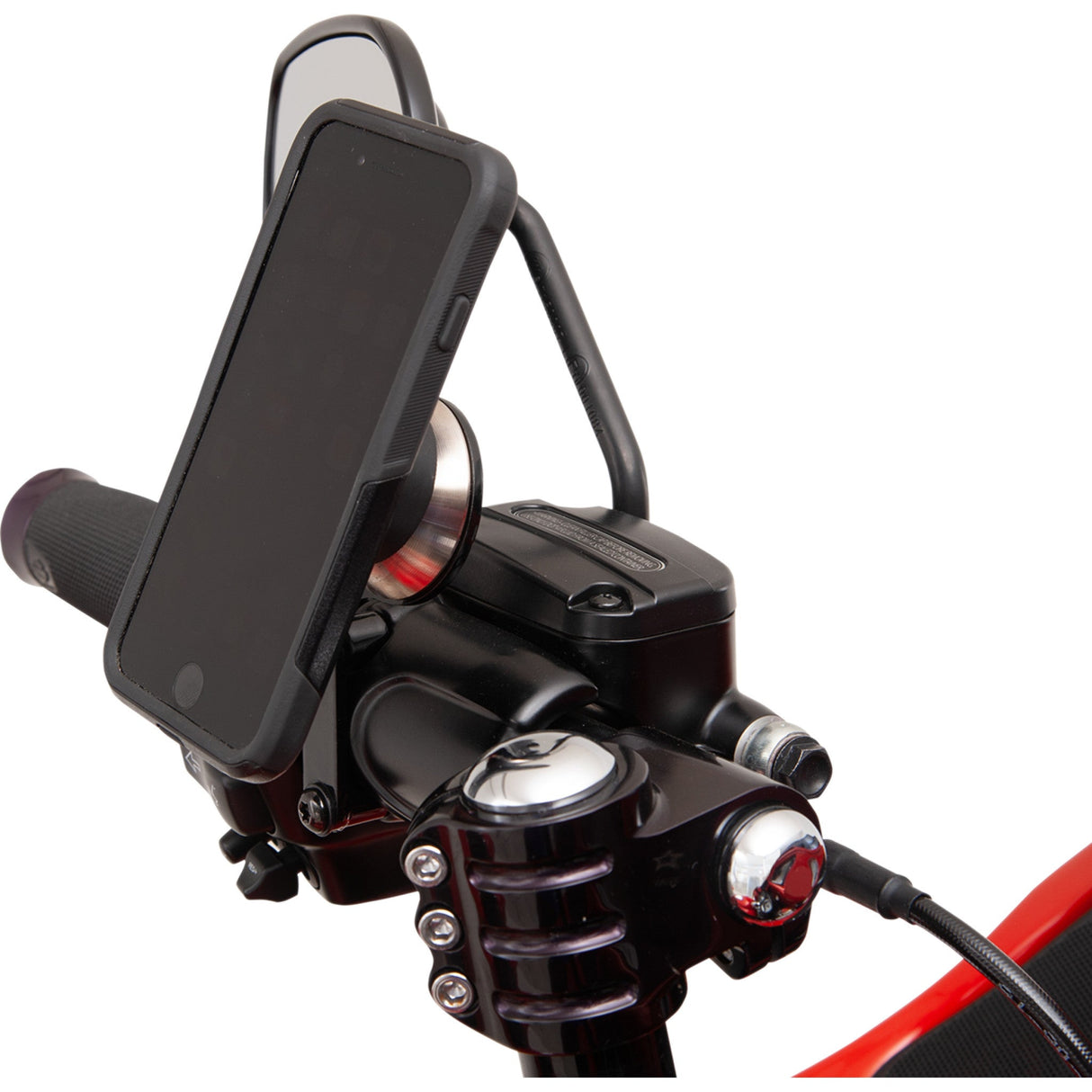 Klock Werks iOmounts™ Device Mount Switch Mount Black - KWD-01-0381 For Harley Motorcycles 1996-2026