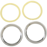 DRAG SPECIALTIES 2202-0060 Instrument Gauge Bezel chrome - 3.62" diameter