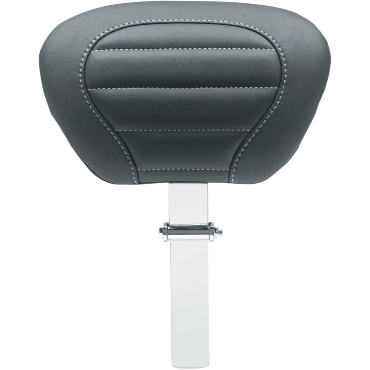 Mustang Deluxe Touring Driver Backrest Black With Gunmetal Stitching - 79012GM For Harley Touring 2008-2025