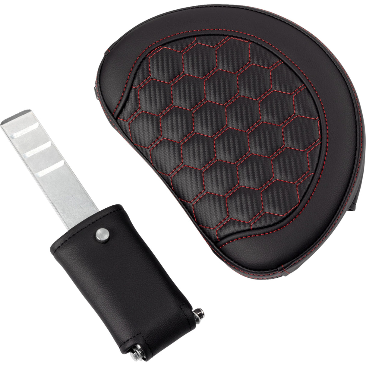 Saddlemen Honeycomb Roadsofa™ Seat Honeycomb Red Stitch With Backrest - 808-07B-189B4 For Harley Touring 2008-2025