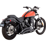 Vance & Hines 2-Into-2 Big Radius Exhaust System Matte Black - 46079 For Harley Softail 1986-2009