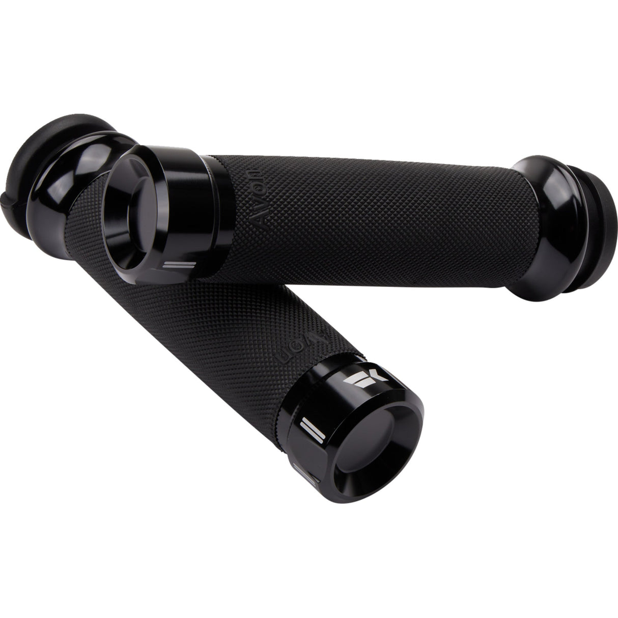 KHROME WERKS 0630-3075 500180 Klassic Grips - Custom Contour - TBW - Black