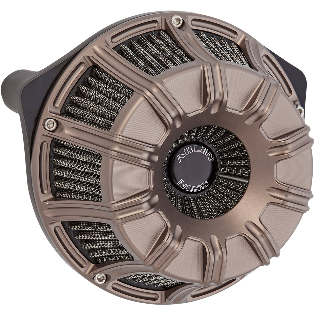 Arlen Ness Inverted Series Air Cleaner Kit — 10 Gauge Titanium - 600-012 For Harley Motorcycles 2017-2025