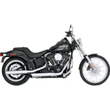 Vance & Hines 3" Twin Slash Slip-On Mufflers Chrome - 16834 For Harley Softail 2007-2009