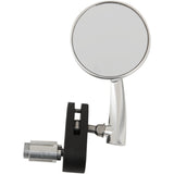 EMGO 0640-1027 20-34043 Aluminum 2.5" Bar End Mirror Mirror - Side View - Round - Polished - Right