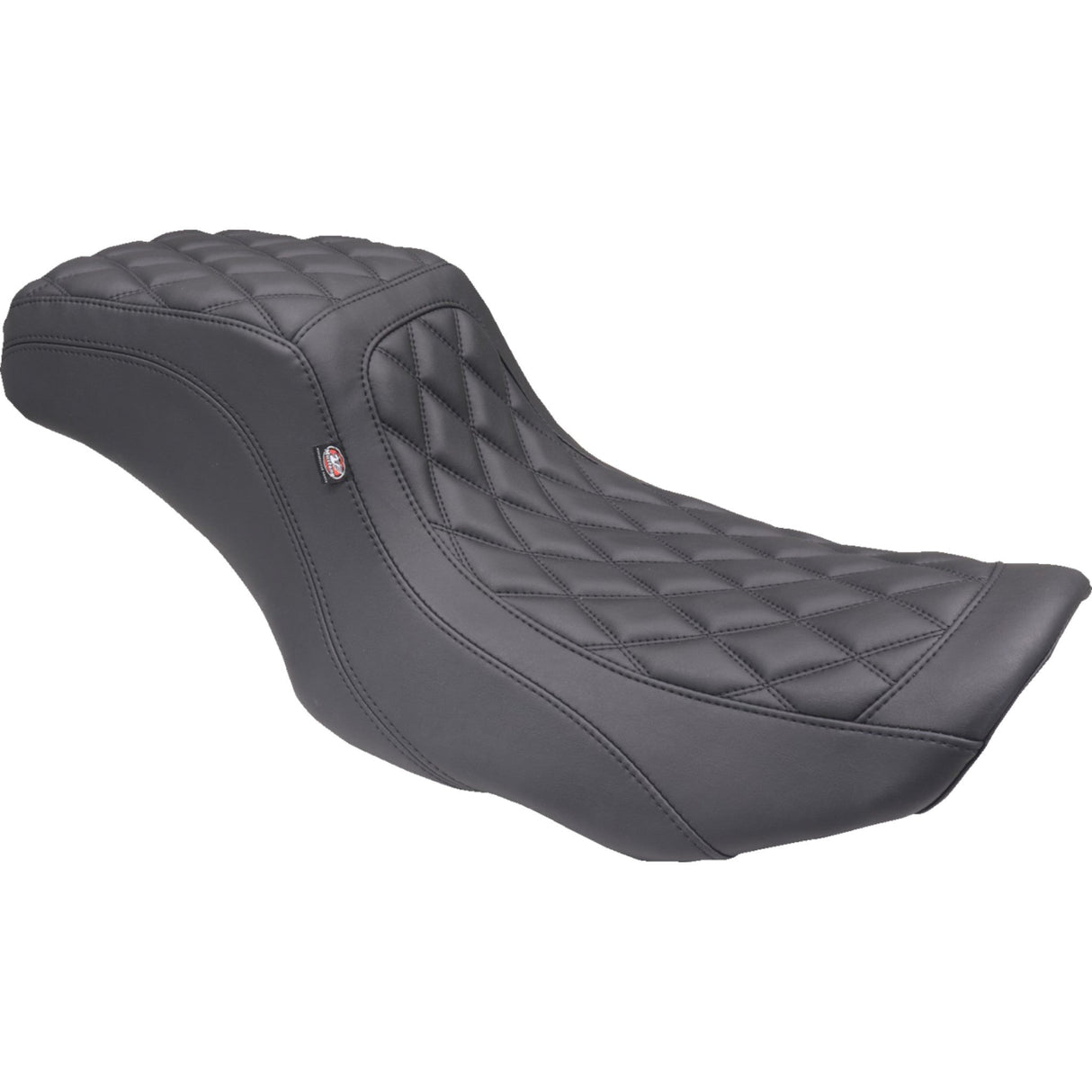 Mustang Double Diamond Squareback Seat Black Stitch - 88415 For Harley Touring 2023-2026