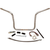 FAT Baggers INC. 1-1/4" EZ Install Round Top Handlebar Kit 14" Chrome - 909414 For Harley Touring 2008-2013