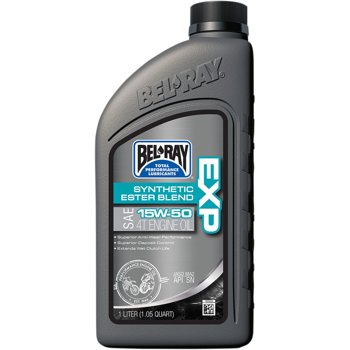 BEL-RAY 3601-0157 99130-B1LW EXP Synthetic Ester Blend 4T Engine Oil EXP Synthetic Blend 4T Oil - 15W-50 - 1L