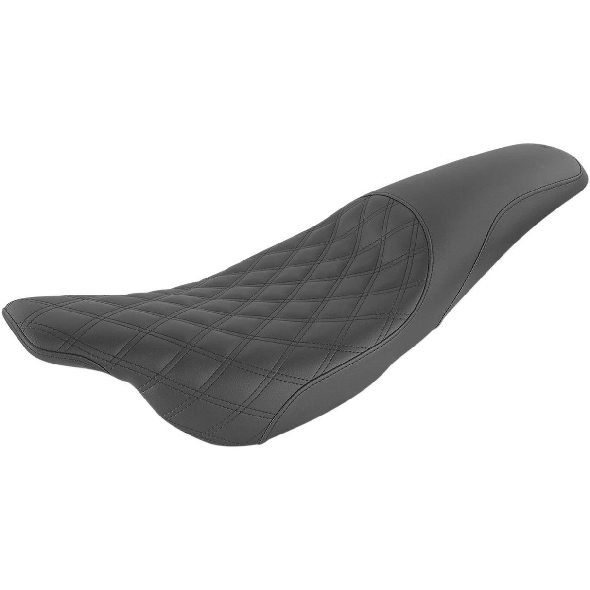 Saddlemen Profiler™ Lattice Stitch Seat Front Lattice Rear Smooth Black - 897-07-149 For Harley Touring 1997-2007