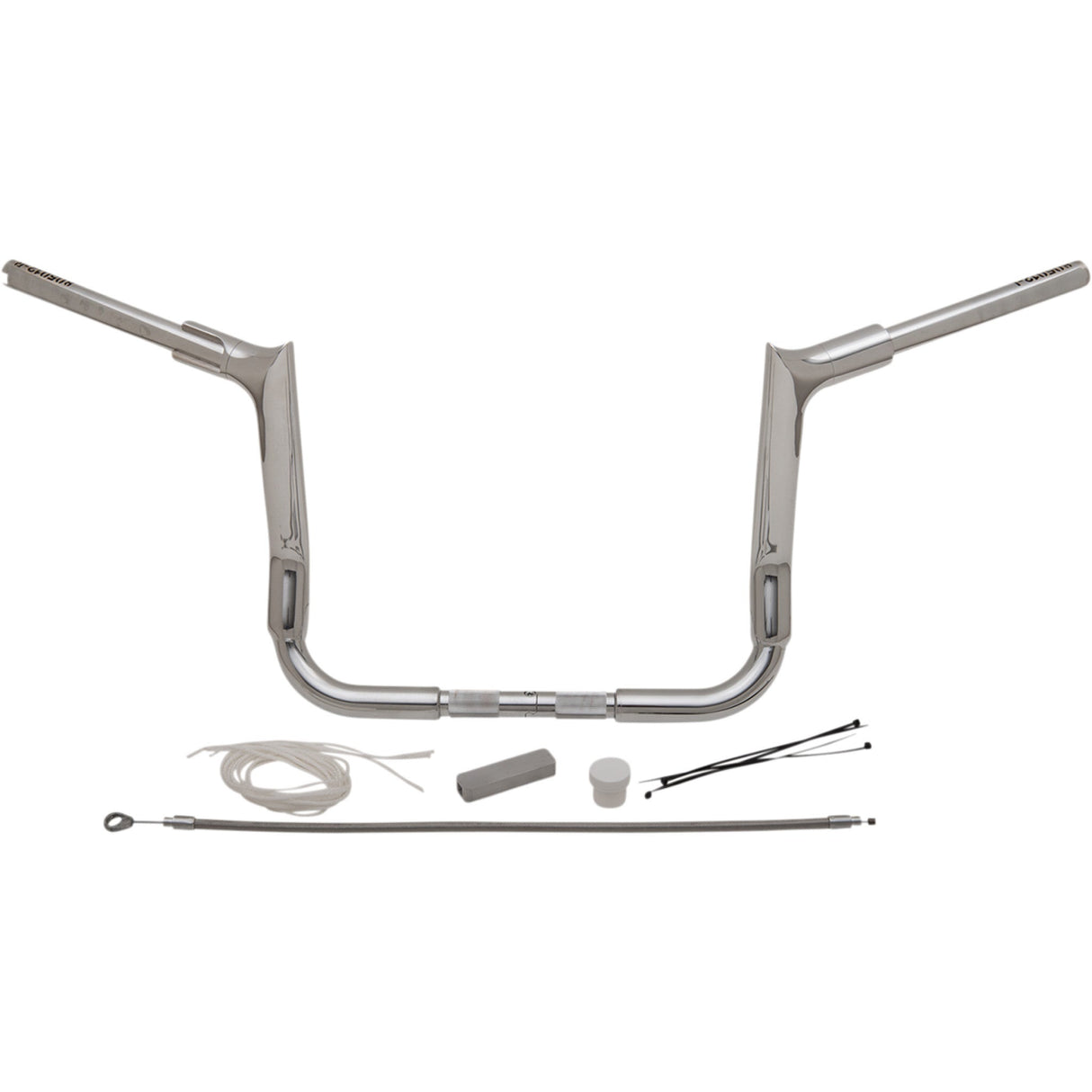 FAT Baggers INC. 1-1/2" EZ Install Pointed Top Handlebar Kit 12" Chrome - 809112 For Harley Touring 2008-2013