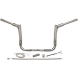 FAT Baggers INC. 1-1/2" EZ Install Pointed Top Handlebar Kit 12" Chrome - 809112 For Harley Touring 2008-2013