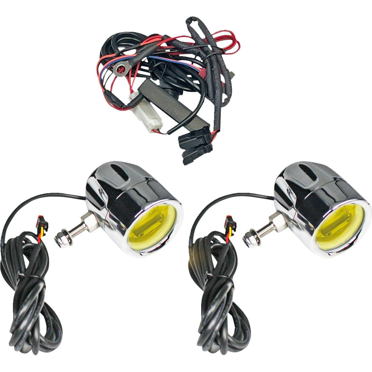 CUSTOM DYNAMICS 2001-2585 PB-FOG-UNV-YC ProBEAM® LED Halo Fog Lights Fog Light - Chrome - Yellow Lens - Universal