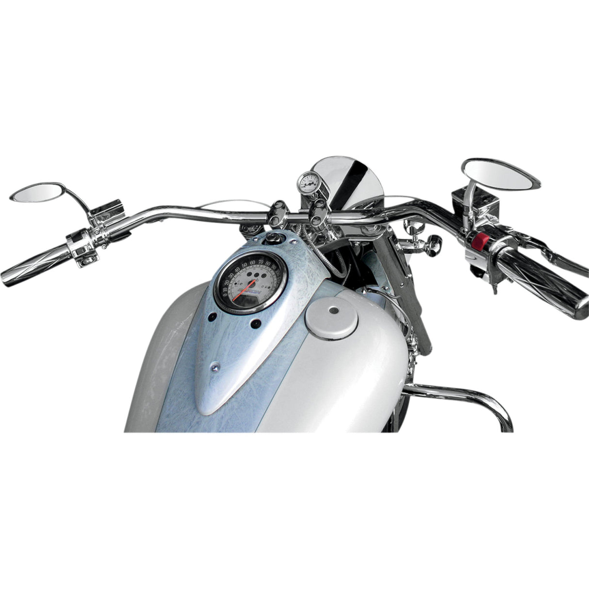Baron 1" Starbar Handlebar Chrome - BA-7300-00 For Yamaha Motorcycles 1996-2017 | Kawasaki Motorcycles 1997-2020 | Suzuki Motorcycles 2006-2020