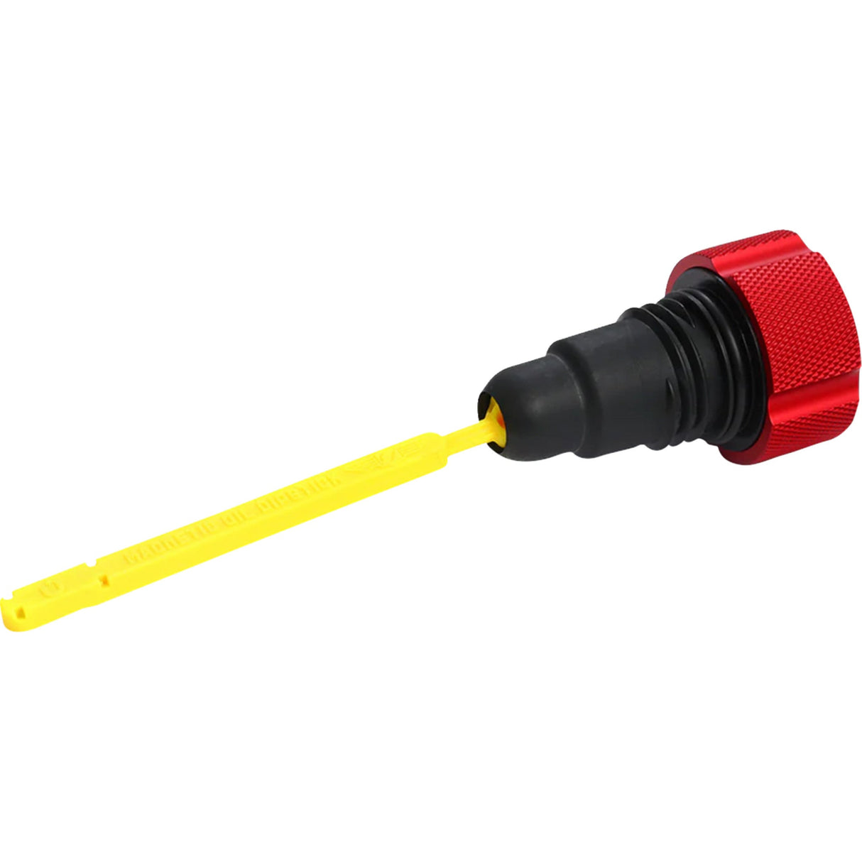 Figurati Designs Performance Magnetic Oil Dipstick Knurled Red - FDP01-TCKN-R For Harley Touring 2007-2016