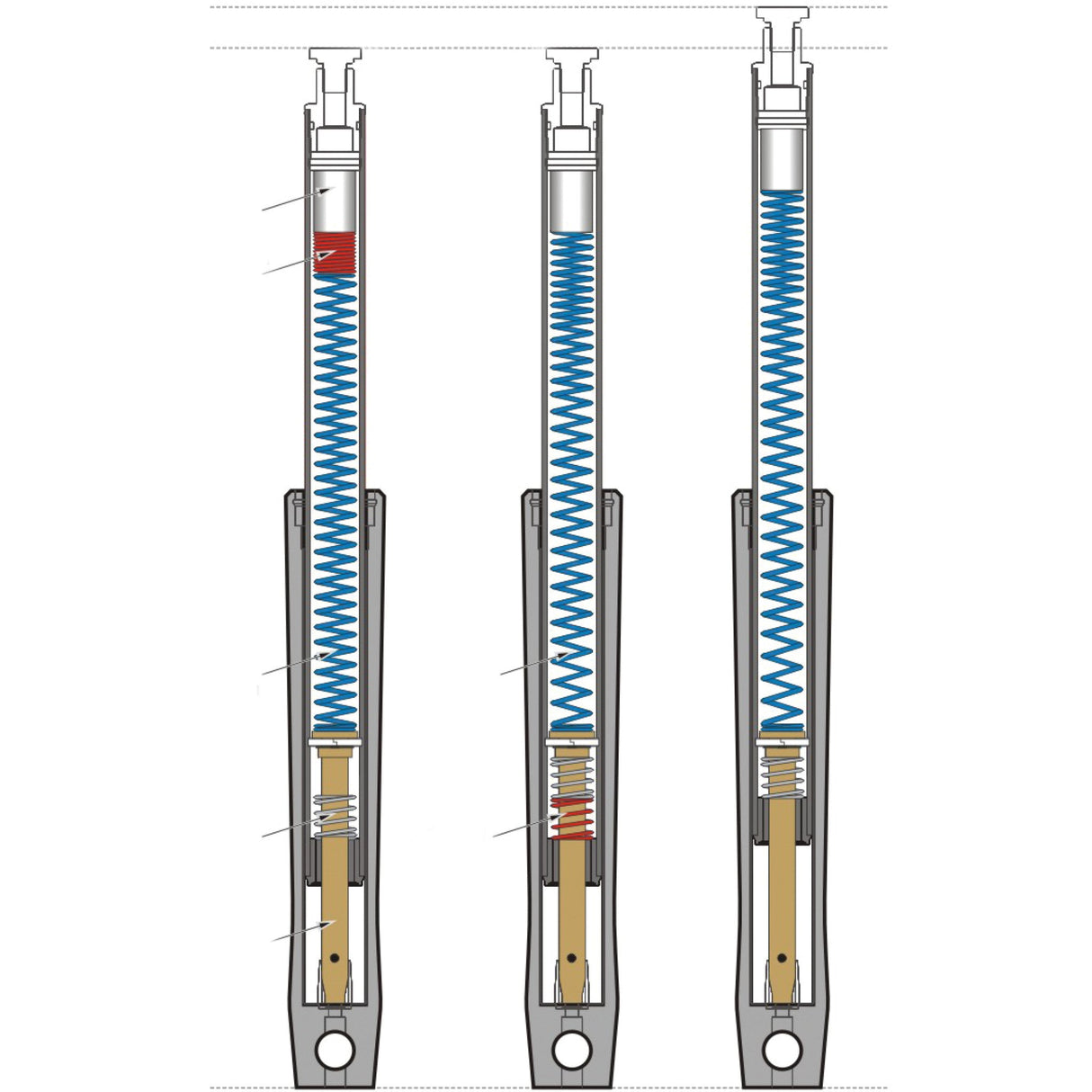 PROGRESSIVE SUSPENSION 0416-0037 10-2003 Drop-In Front Fork Lowering System