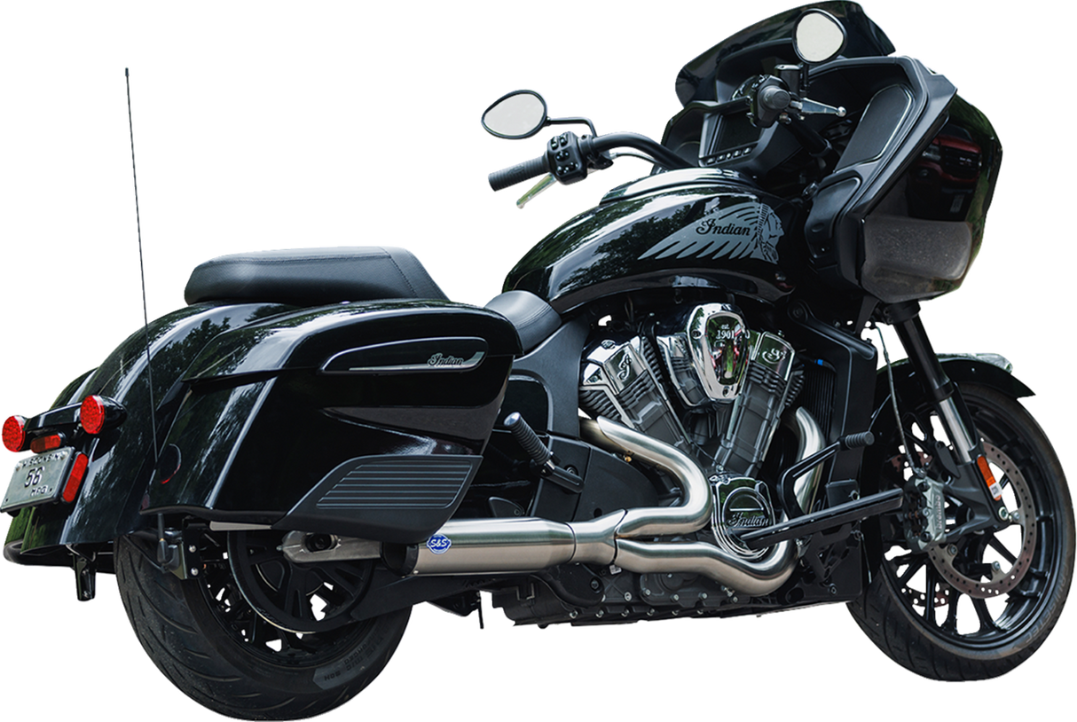 2-into-1 Qualifier Exhaust System - 50-State - Brushed - Stainless Steel - 1810-3175
