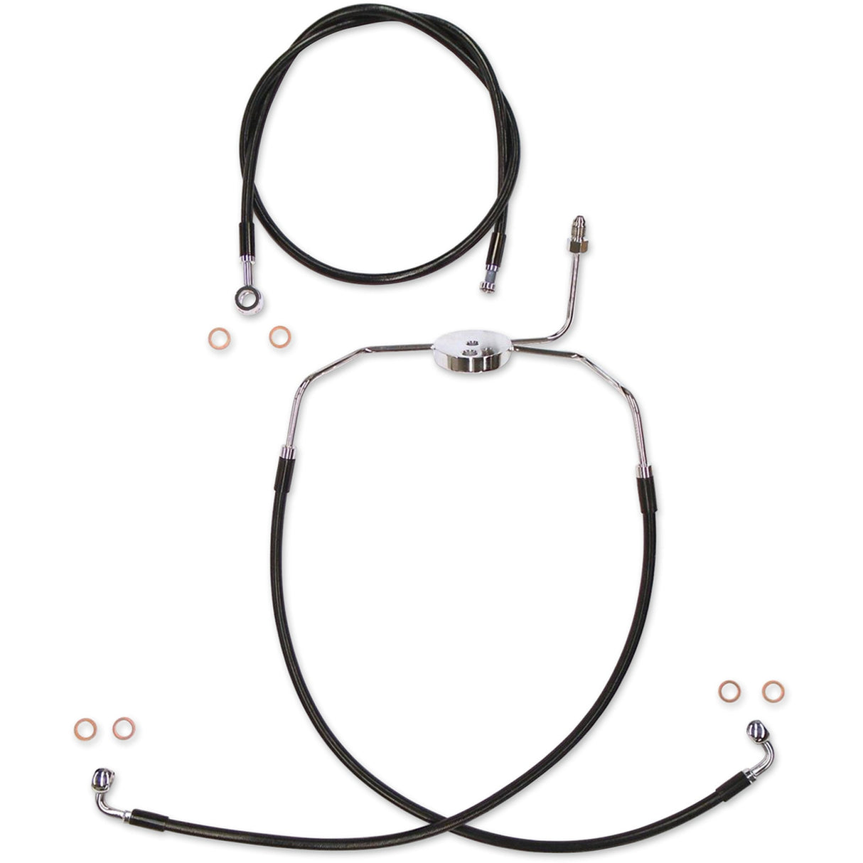 Magnum Shielding XR Stainless Extreme Response Front Brakeline Kit Brake Line Black For Harley Touring 1994-2007