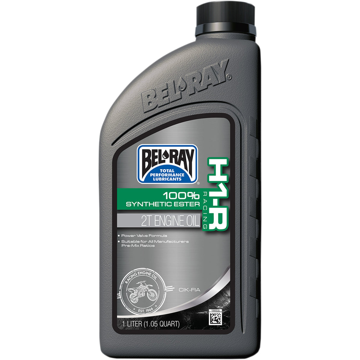 BEL-RAY 3602-0051 99280-B1LW H1-R Racing 100% Synthetic Ester 2T Engine Oil H1-R Synthetic 2T Oil - 1L
