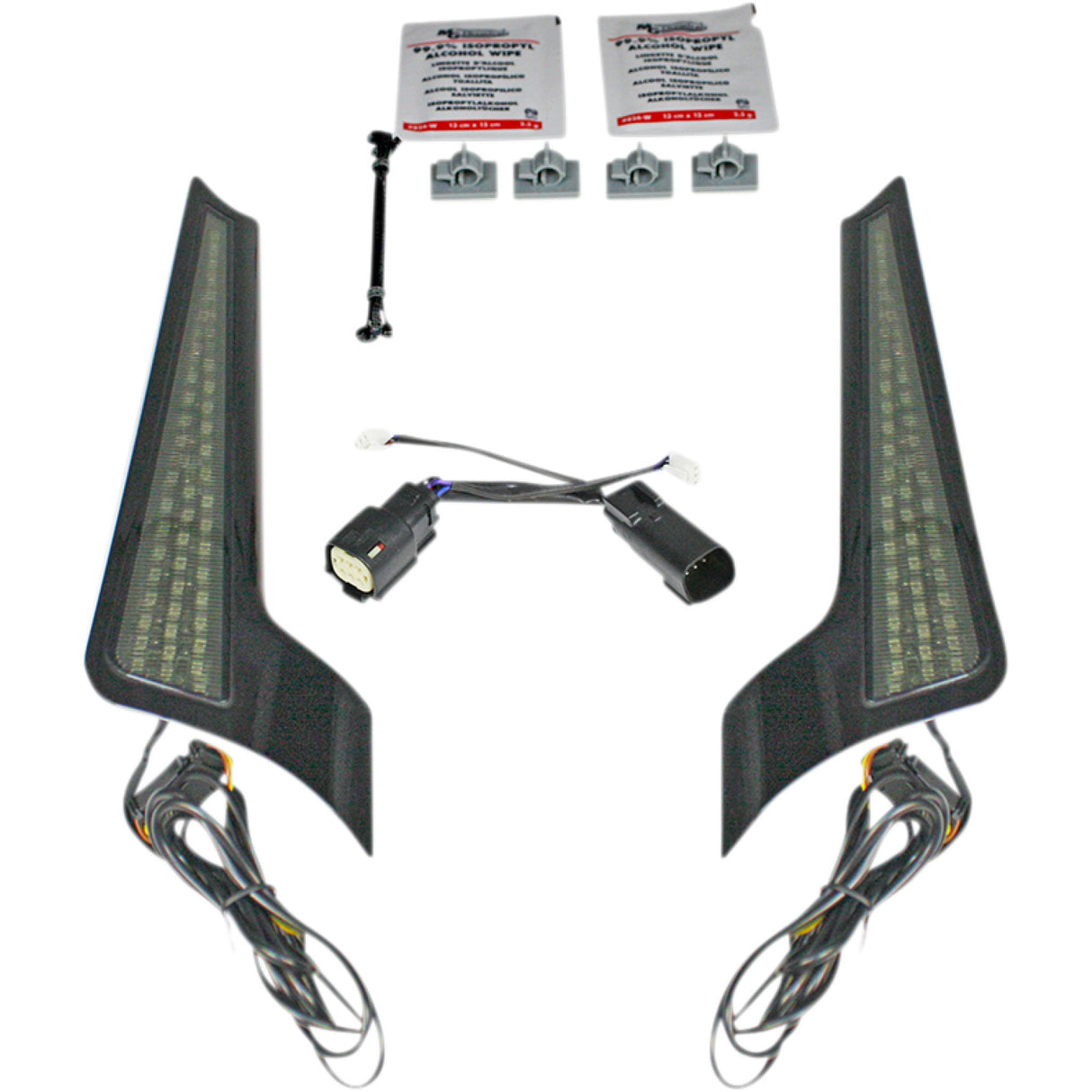 Custom Dynamics Fascia LED Panels Black Smoke - CD-FASCIA-SS6SB For Harley Touring 2010-2013