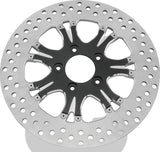 Performance Machine Disc Carr 11.5 Heathen Rear Lt Contrast Cut Platinum - 0133-1523HEAS-BMP For Harley Motorcycles 2000-2017