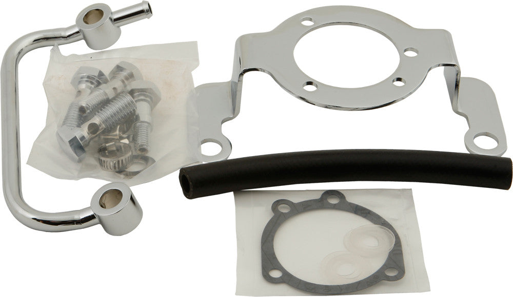 Harddrive 820-50511 120117 COMPLETE MNT KIT BREATHER TUBE CHROME BIGTWIN 93-17 NON-TBW