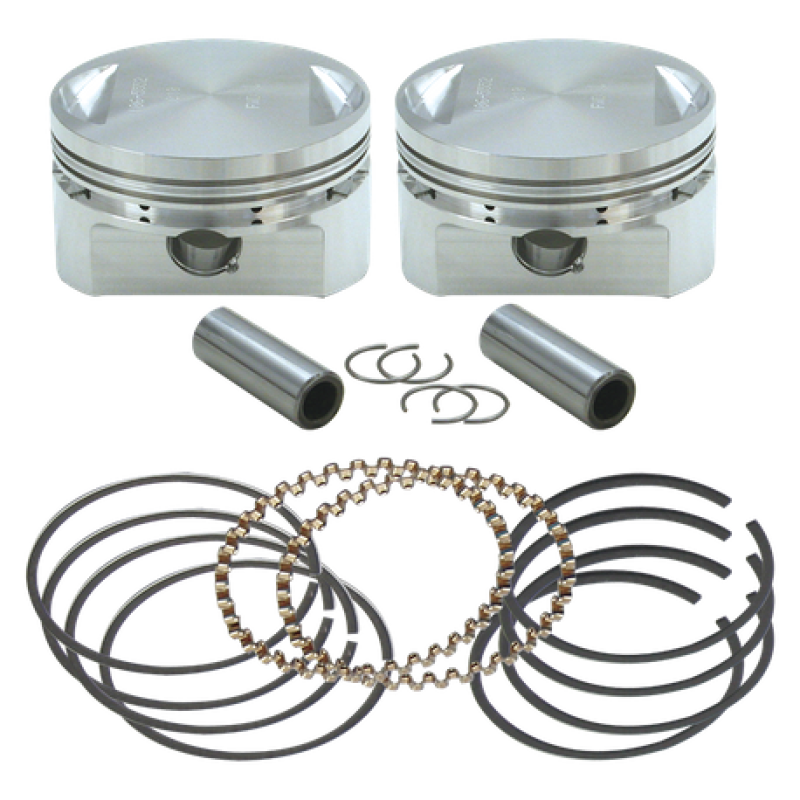 S&S Cycle BT 3-1/2in .010in Bore Forged Stroker Piston Kit - 106-5555 For Harley Motorcycles 1984-1999