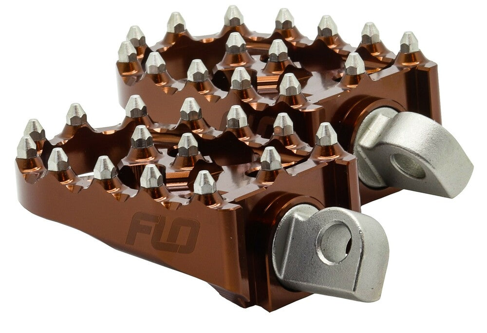 Flo Motorsports Moto Style Footpeg SET Bronze 2"X3.125" - FPEG-800BRZ