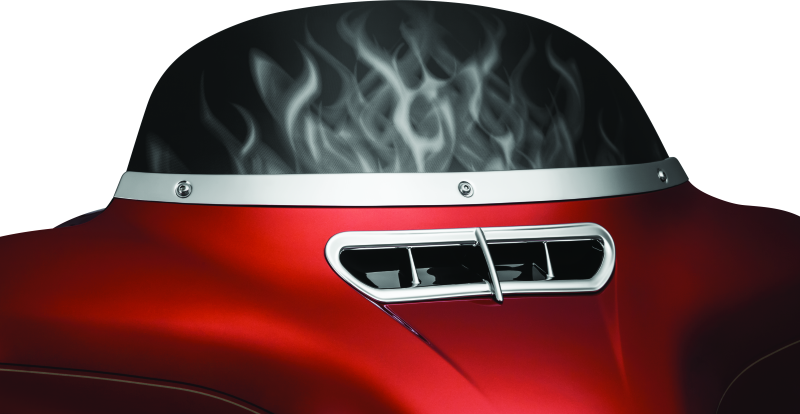 Kuryakyn 1387 Smooth Windshield Trim 14-Up Touring Chrome