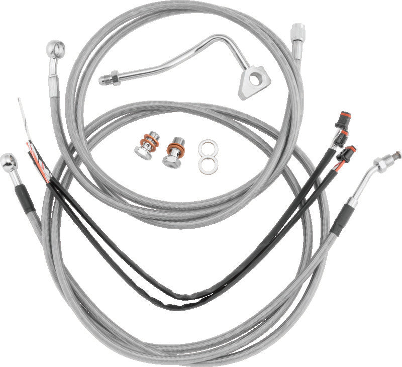Burly Brand Control Kit 15in ABS Stainless Steel - B30-1104 For Harley Touring 2008-2013