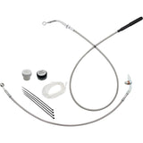 FAT BAGGERS INC. 0662-1321 119914-C EZ Install Kit 14" handlebars - upper clutch - braided stainless steel/chrome