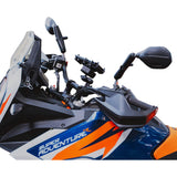 RAM MOUNTS 0640-1718 RAM-B-349-C-465RL Tough-Mirror™ Kit with M10-1.25 Bases - Long Arm Tough-Mirror™ - Side View - Oval - Black - Left/Right - Long Arm