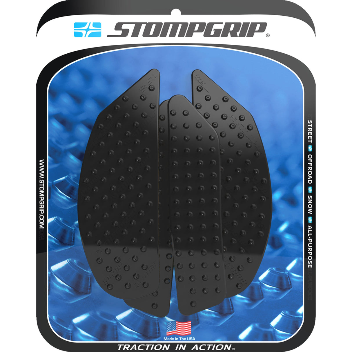 STOMPGRIP 4320-2754 55-10-0203B Volcano Profile Traction Pad Tank Grips Traction Pad Tank Grips - Volcano - Black - MT-10