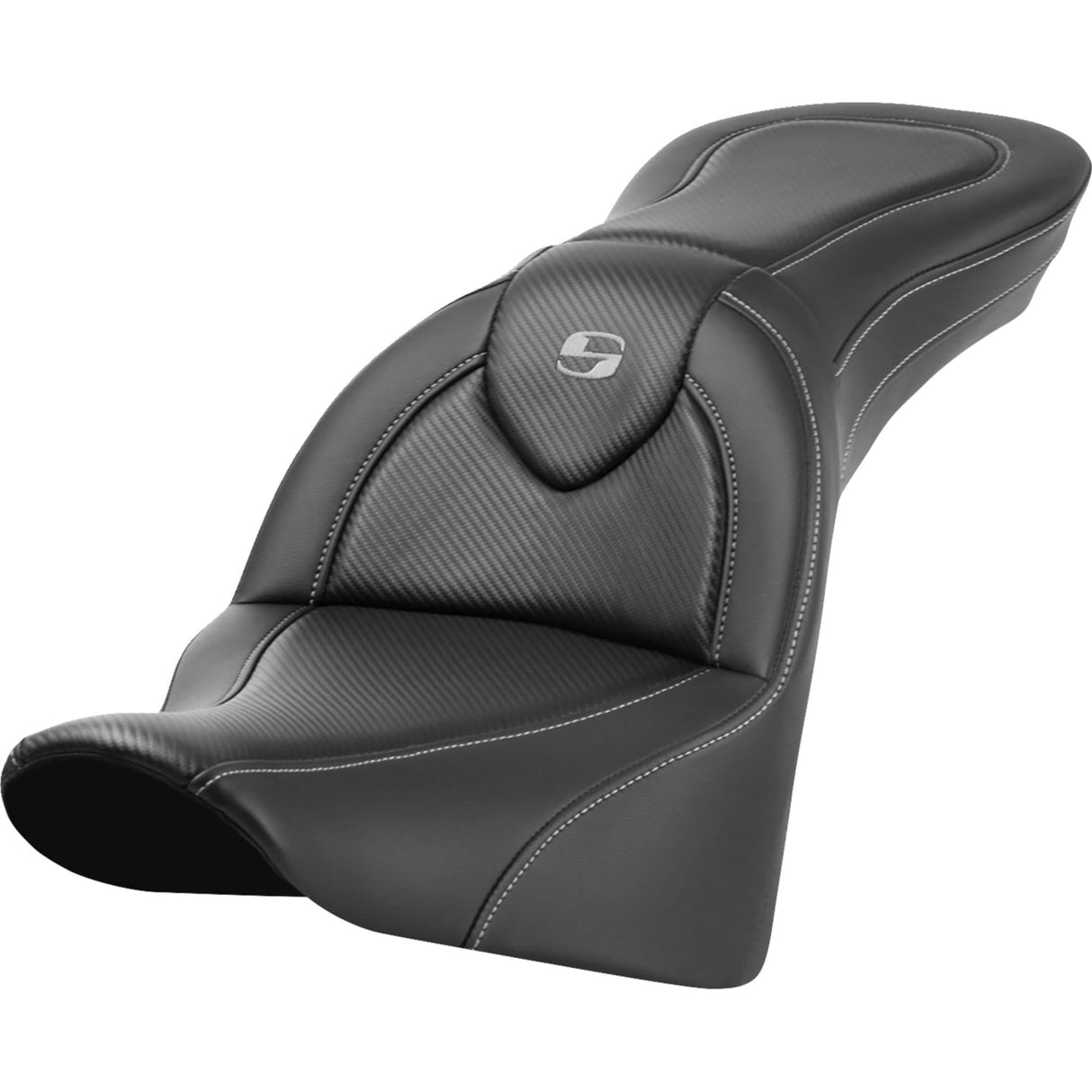 Saddlemen Roadsofa™ Carbon Fiber Seat Without Backrest - 818-33-185 For Harley Softail 2018-2025