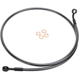 MAGNUM SHIELDING 1741-3444 46742SW E-Z Align Braided Single Disc Front Brake Line - 180/60° - 42" - Black Pearl