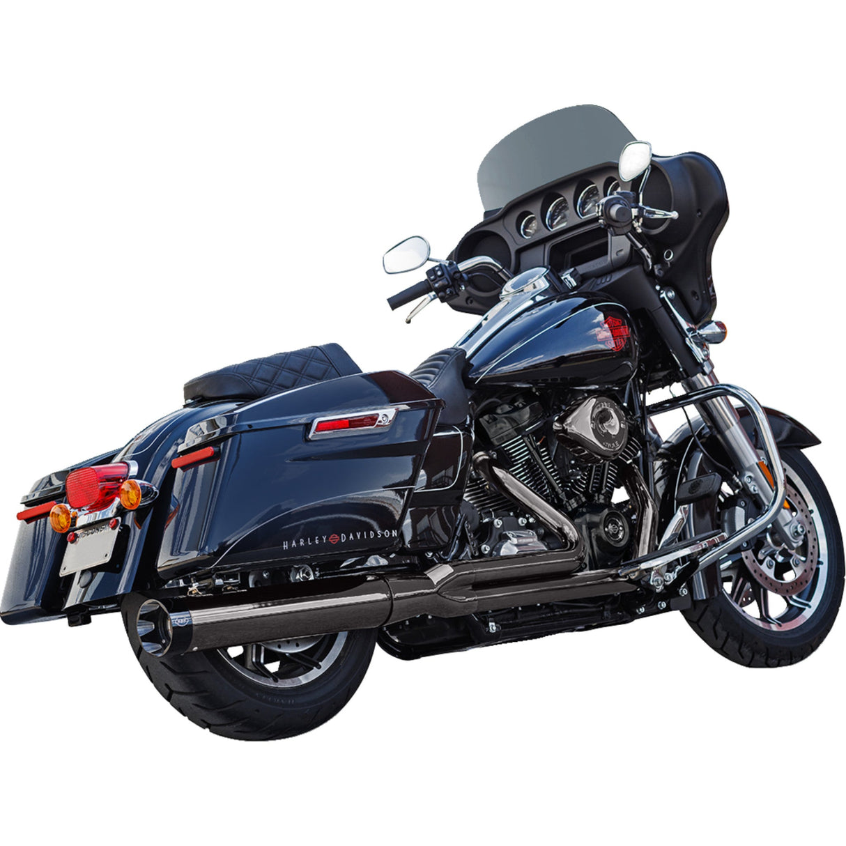 S&S Cycle 2-Into-1 Sidewinder® Exhaust System Race Only - 550-1087 For Harley Touring 2017-2023